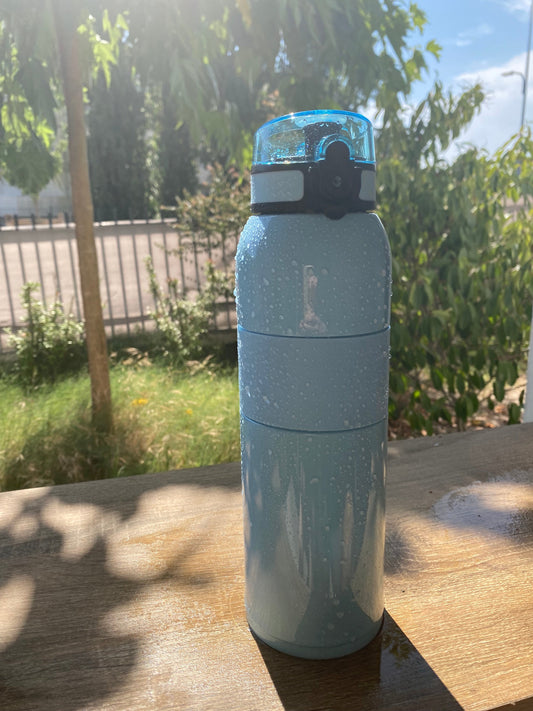 Bouteille filtrante inox 800ml coloris Glacier Blue